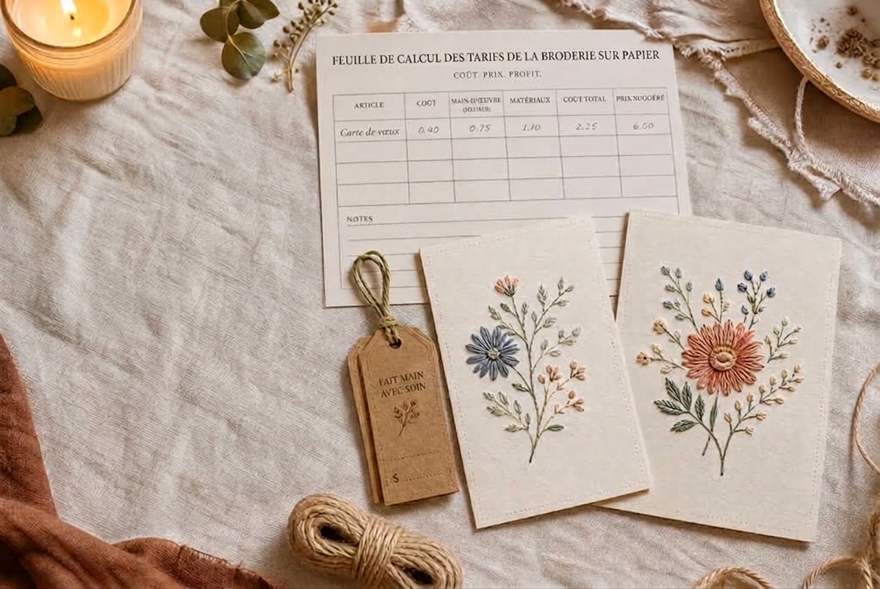 Le Kit Vendez Vos Broderies — guide, fiche de tarification et étiquettes de prix